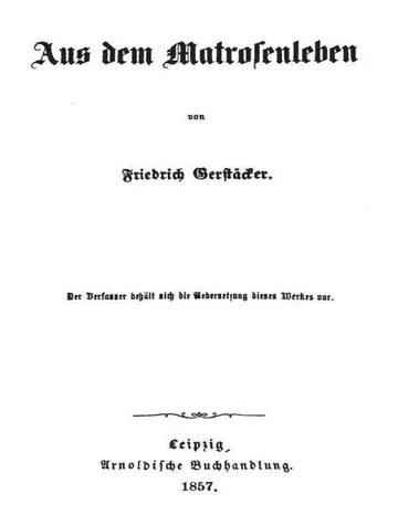 Aus dem Matrosenleben von Friedrich Gerstäcker, Buchcover
