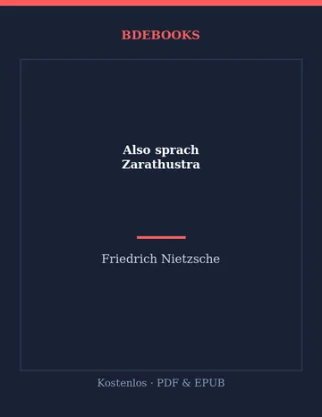 Also sprach Zarathustra von Friedrich Nietzsche, Buchcover