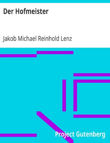 Der Hofmeister von Jakob Michael Reinhold Lenz, Buchcover