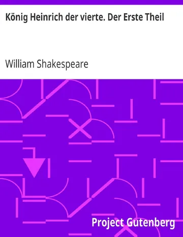 König Heinrich der vierte. Der Erste Theil von William Shakespeare, Buchcover