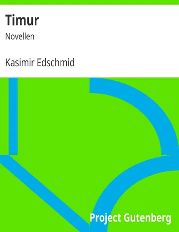 Timur von Kasimir Edschmid, Buchcover