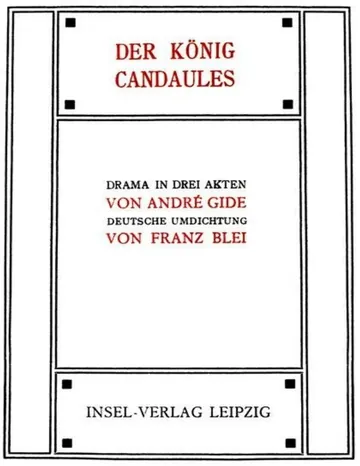 Der König Candaules, Drama in drei Akten von André Gide, Buchcover