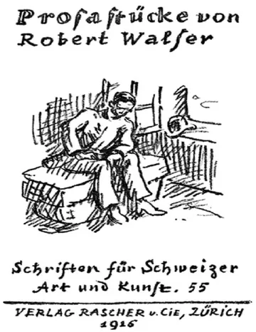 Prosastücke von Robert Walser, Buchcover