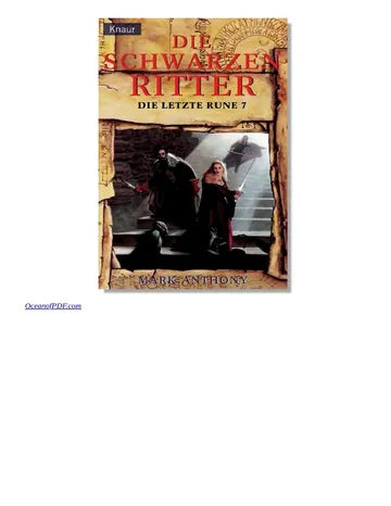 Die schwarzen Ritter, Die letzte Rune 7 von Mark Anthony, Buchcover