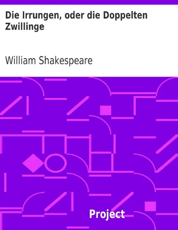 Die Irrungen, oder die doppelten Zwillinge von William Shakespeare, Buchcover
