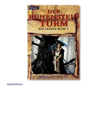 Der Runensteinturm, Die letzte Rune 3 von Mark Anthony, Buchcover