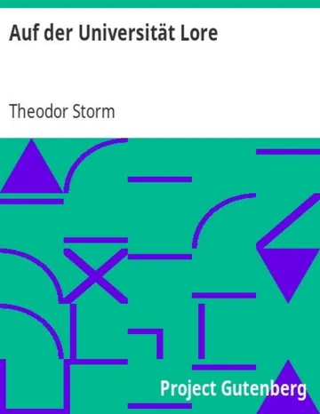 Auf der Universität von Theodor Storm, Buchcover