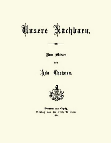Unsere Nachbarn, Neue Skizzen von Ada Christen, Buchcover