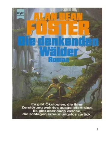 Die denkenden Wälder von Alan Dean Foster, Buchcover