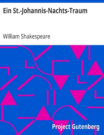 Ein St. Johannis Nachts-Traum von William Shakespeare, Buchcover