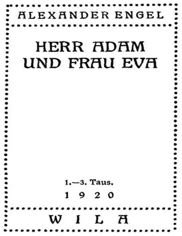 Herr Adam und Frau Eva von Alexander Engel, Buchcover