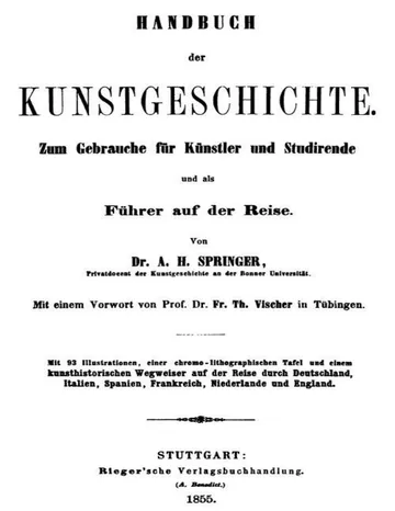 Handbuch der Kunstgeschichte von A. Springer, Buchcover