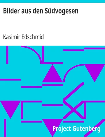 Bilder aus den Südvogesen von Kasimir Edschmid, Buchcover
