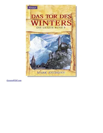 Das Tor des Winters, Die letzte Rune 9 von Mark Anthony, Buchcover