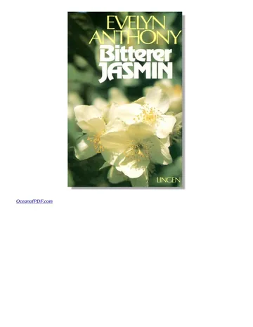 Bitterer Jasmin von Anthony Evelyn, Buchcover