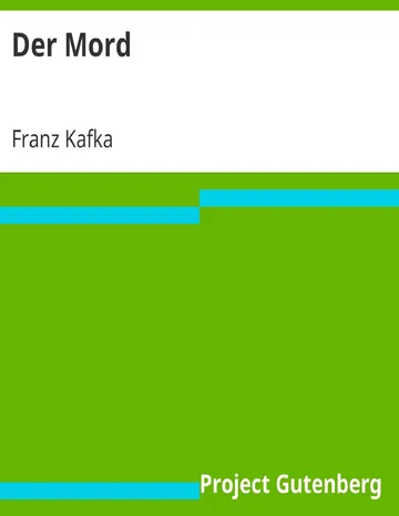 Der Mord von Franz Kafka, Buchcover