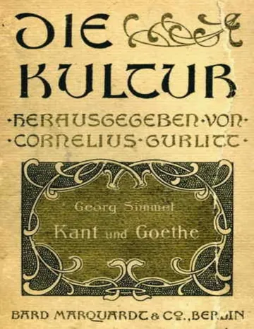 Kant und Goethe von Georg Simmel, Buchcover