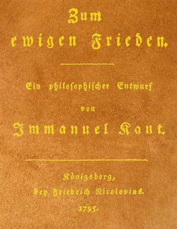 Zum ewigen Frieden: Ein philosophischer Entwurf von Immanuel Kant, Buchcover