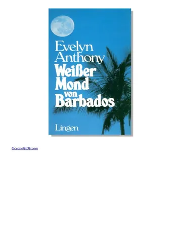 Weißer Mond von Barbados von Anthony Evelyn, Buchcover