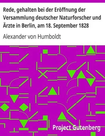 Rede bei der Eröffnung der Versammlung deutscher Naturforscher und Ärzte von Alexander von Humboldt, Buchcover