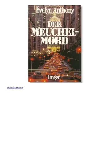 Der Meuchelmord von Anthony Evelyn, Buchcover