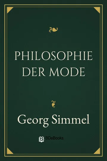 Philosophie der Mode von Georg Simmel, Buchcover