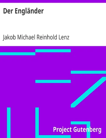 Der Engländer von Jakob Michael Reinhold Lenz, Buchcover