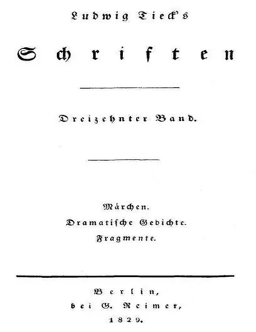 Ludwig Tieck's Schriften: Dreizehnter Band von Ludwig Tieck, Buchcover