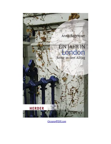 Ein Jahr in London, Reise in den Alltag von Anna Regeniter, Buchcover