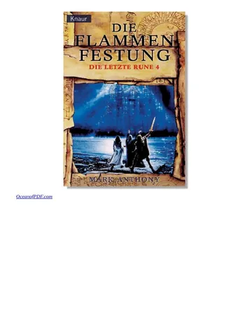 Die Flammenfestung, Die letzte Rune 4 von Mark Anthony, Buchcover