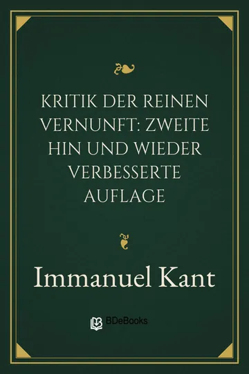 Kritik der reinen Vernunft von Immanuel Kant, Buchcover
