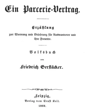Ein Parcerie-Vertrag von Friedrich Gerstäcker, Buchcover