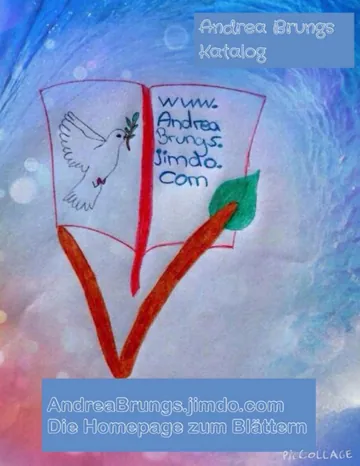 AndreaBrungs.jimdo.com, Die Homepage zum Blättern von Andrea Brungs, Buchcover