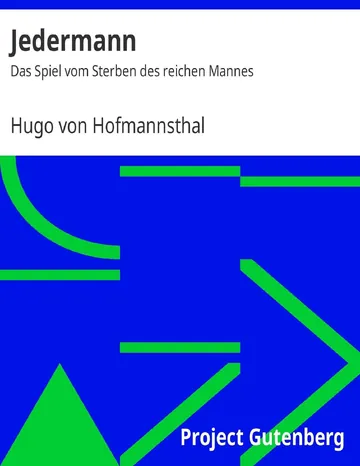 Jedermann, Das Spiel vom Sterben des reichen Mannes von Hugo von Hofmannsthal, Buchcover