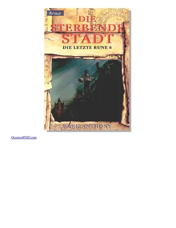 Die sterbende Stadt, Die letzte Rune 6 von Mark Anthony, Buchcover