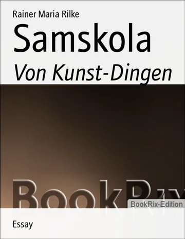 Samskola von Rainer Maria Rilke, Buchcover