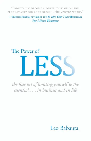 The Power Of Less by Leo Babauta, book cover