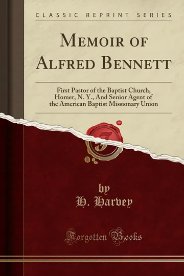 Memoir of Alfred Bennett by H. Harvey, book cover