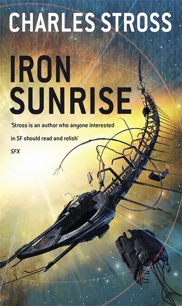 Iron Sunrise by Charles Stross, book cover