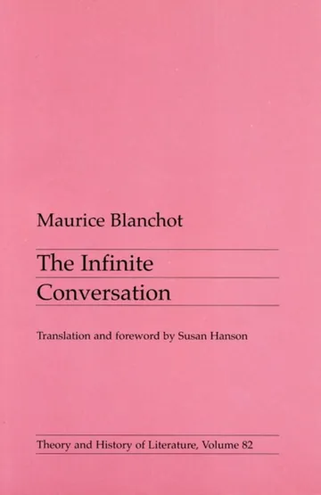 The Infinite Conversation by Maurice Blanchot, book cover