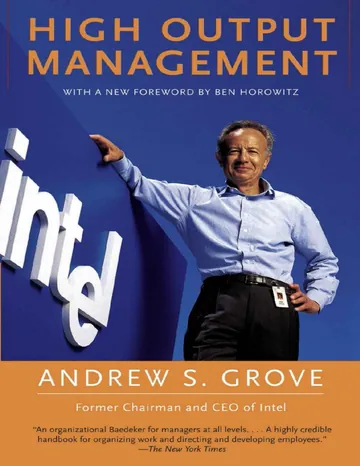 High Output Management by Andrew S. Grove, book cover