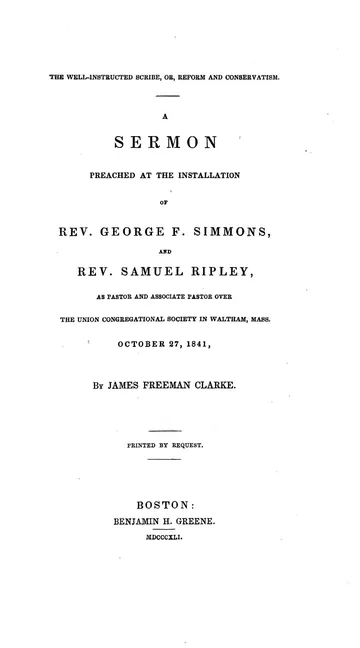 The Well-Instructed Scribe; Or, Reform and Conservatism by James Freeman Clarke, book cover