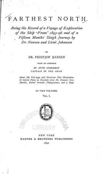 Farthest North by Fridtjof Nansen, book cover