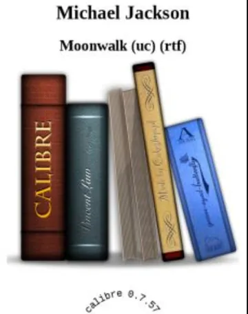 Moonwalk by Michael Jackson, book cover