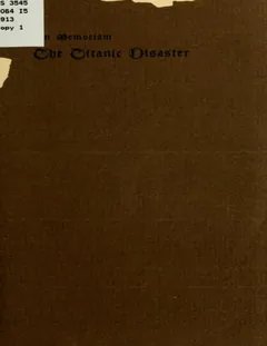 In Memoriam, the Titanic Disaster - H. Rea Woodman