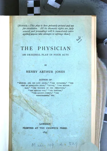 The Physician by Henry Arthur Jones, book cover