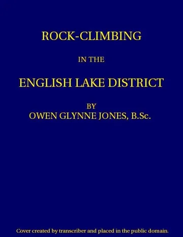 Rock Climbing In The English Lake District by Owen Glynne Jones, book cover