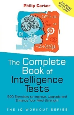 The Complete Book of Intelligence Tests by Philip L Carter, book cover