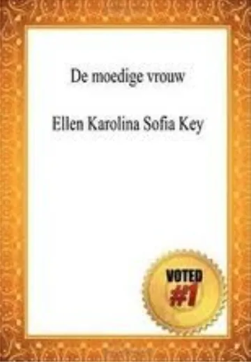 De moedige vrouw by Ellen Key, book cover