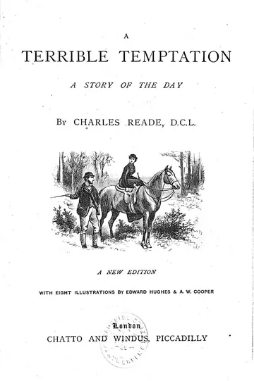 A Terrible Temptation by Charles Reade, book cover